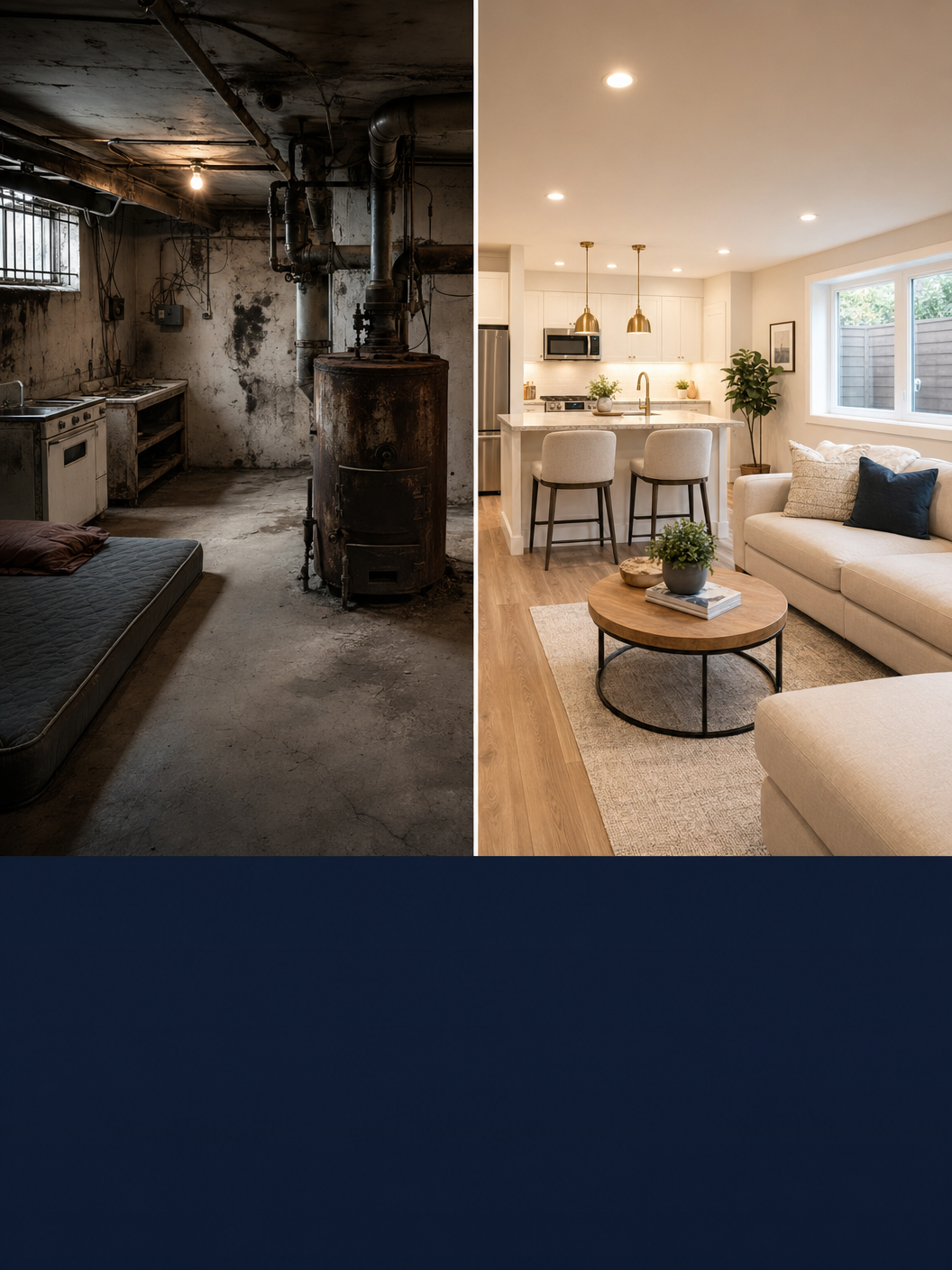 Illegal vs Legal Basement ADU comparison